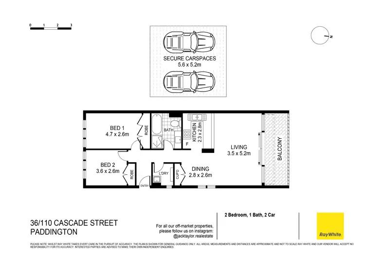 Floorplan of Homely apartment listing, 36/110 Cascade Street, Paddington NSW 2021
