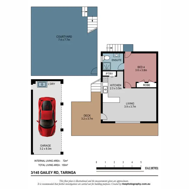 Floorplan of Homely unit listing, 3/145 Gailey Road, Taringa QLD 4068