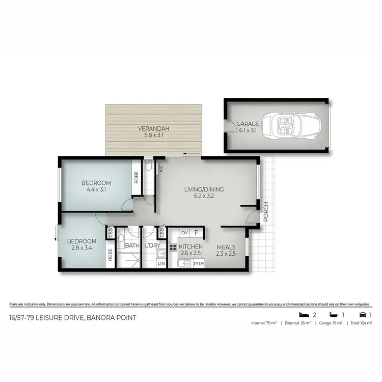 Floorplan of Homely villa listing, 16/57-79 Leisure Drive, Banora Point NSW 2486