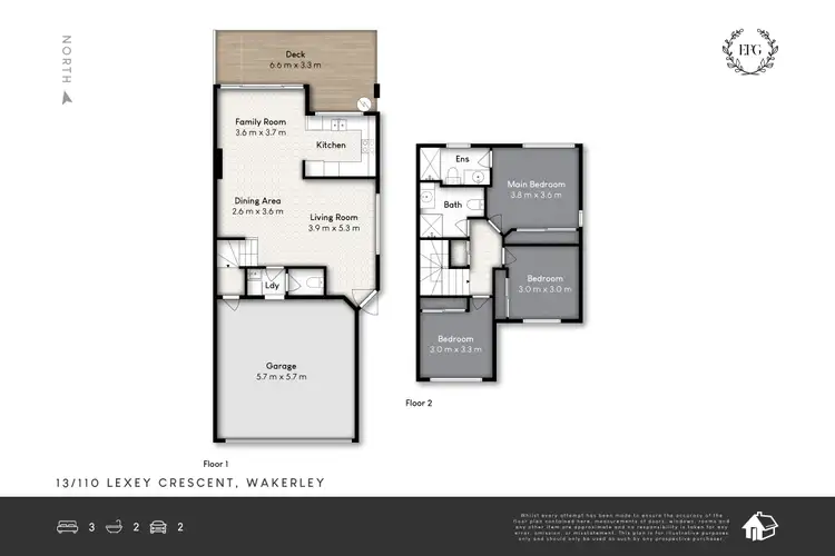 Floorplan of Homely townhouse listing, 13/110 Lexey Crescent, Wakerley QLD 4154