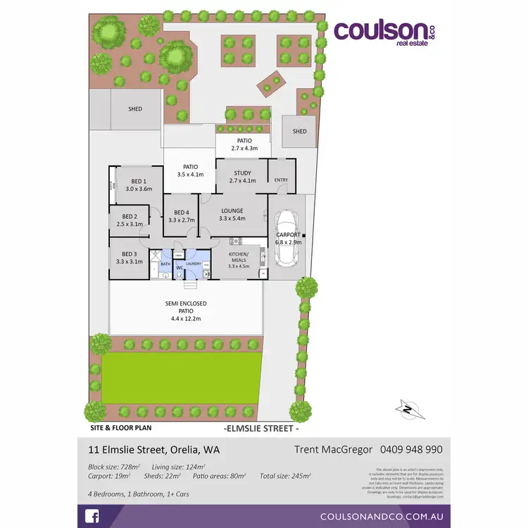Floorplan of Homely house listing, 11 Elmslie Street, Orelia WA 6167