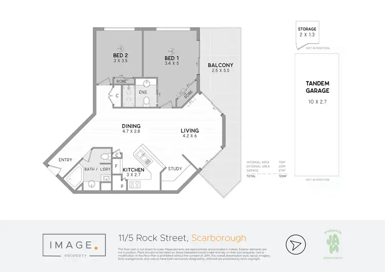 Floorplan of Homely apartment listing, 11/5 Rock Street, Scarborough QLD 4020