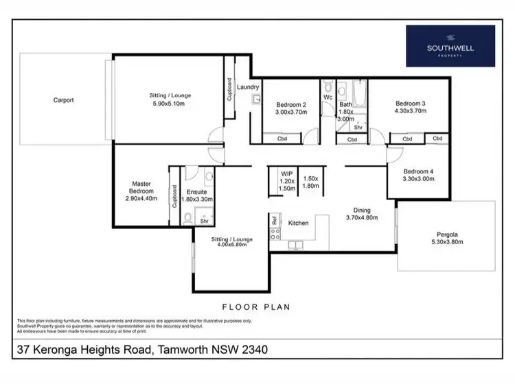 Floorplan of Homely house listing, 37 Keronga Heights Road, Tamworth NSW 2340