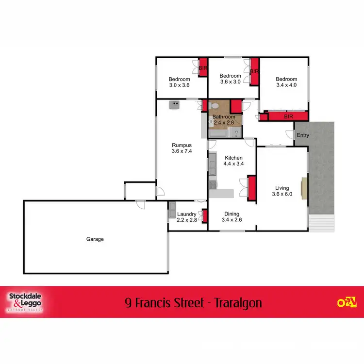 Floorplan of Homely house listing, 19 Francis Street, Traralgon VIC 3844