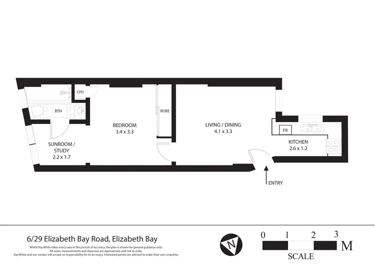Floorplan of Homely apartment listing, 6/27-29 Elizabeth Bay Road, Elizabeth Bay NSW 2011
