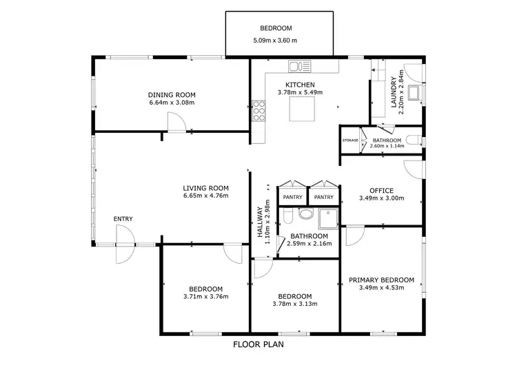 Floorplan of Homely house listing, 209 Targo Street, Walkervale QLD 4670