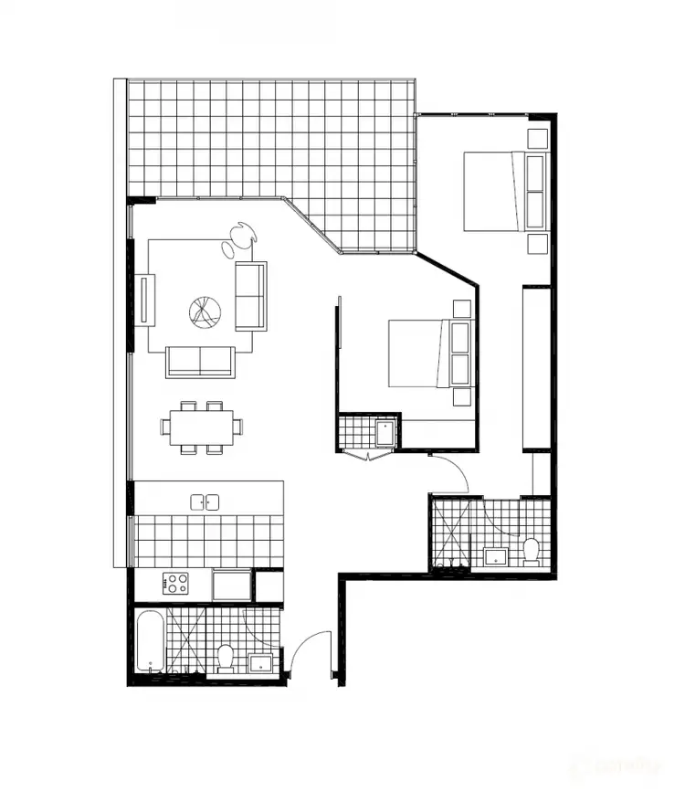 Floorplan of Homely apartment listing, 901E/5 pope Street, Ryde NSW 2112