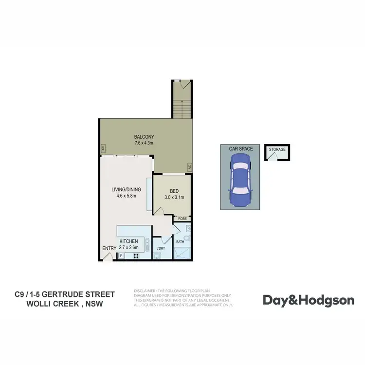 Floorplan of Homely unit listing, C9/1-5 Gertrude Street, Wolli Creek NSW 2205
