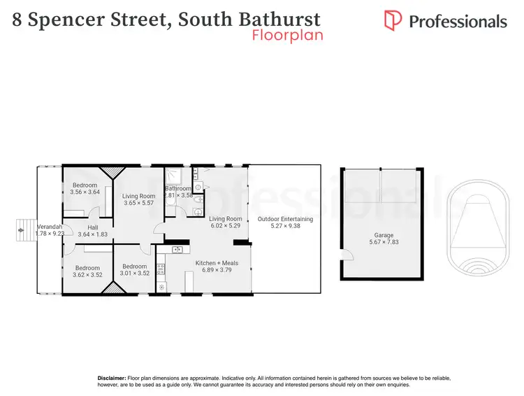 Floorplan of Homely house listing, 8 Spencer Street, South Bathurst NSW 2795