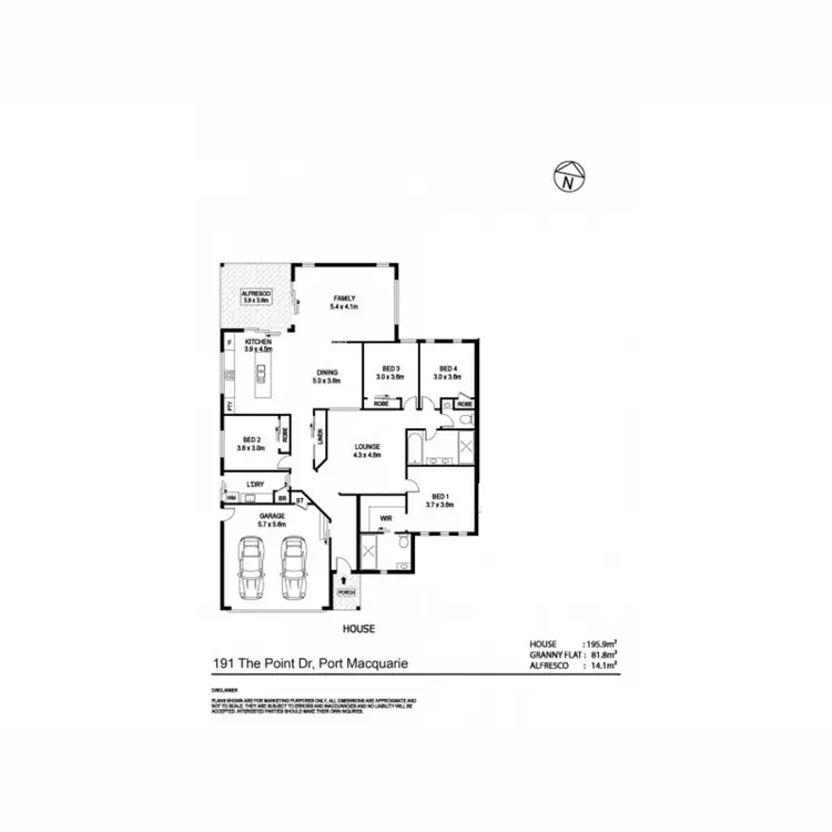 Floorplan of Homely villa listing, 191 The Point Drive, Port Macquarie NSW 2444