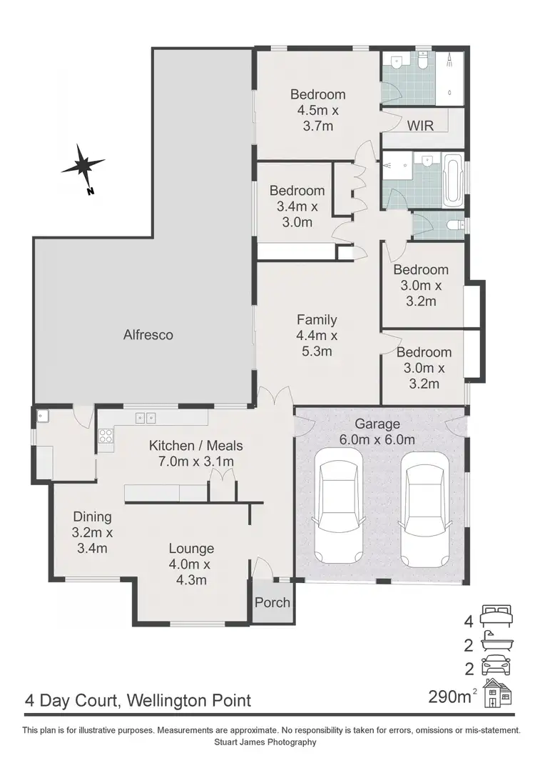 Floorplan of Homely house listing, 4 Day Court, Wellington Point QLD 4160