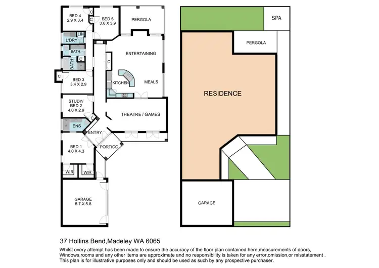 Floorplan of Homely house listing, 37 Hollins Bend, Madeley WA 6065