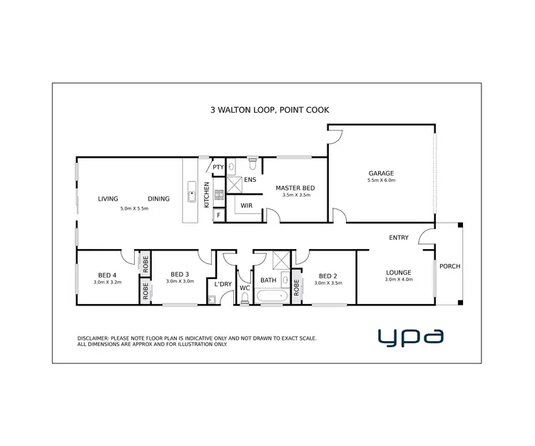 Floorplan of Homely house listing, 3 Walton Loop, Point Cook VIC 3030