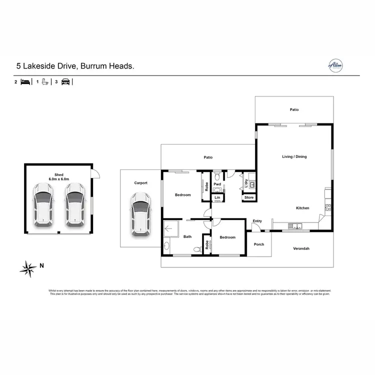 Floorplan of Homely house listing, 5 Lakeside Drive, Burrum Heads QLD 4659