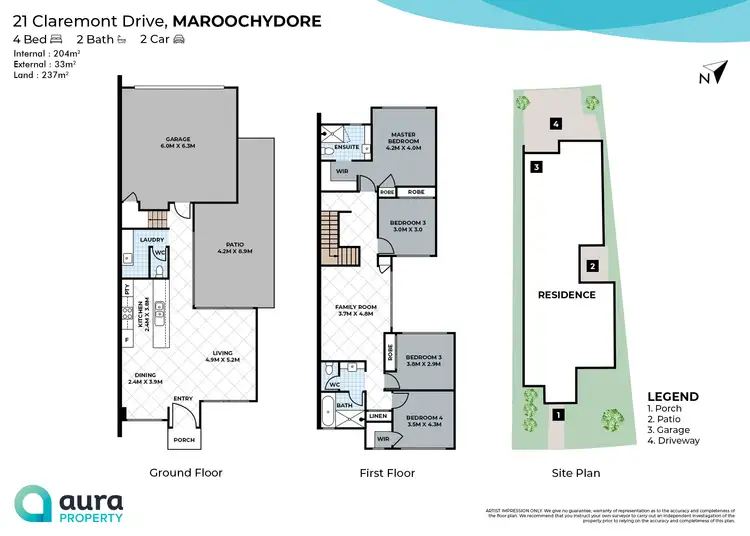 Floorplan of Homely house listing, 21 Claremont Drive, Maroochydore QLD 4558