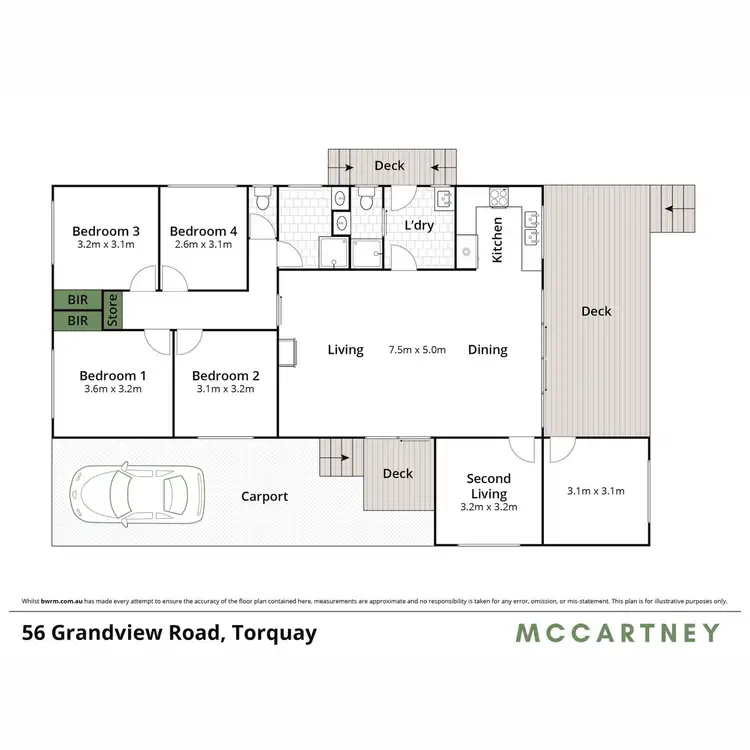 Floorplan of Homely house listing, 56 Grandview Road, Torquay VIC 3228