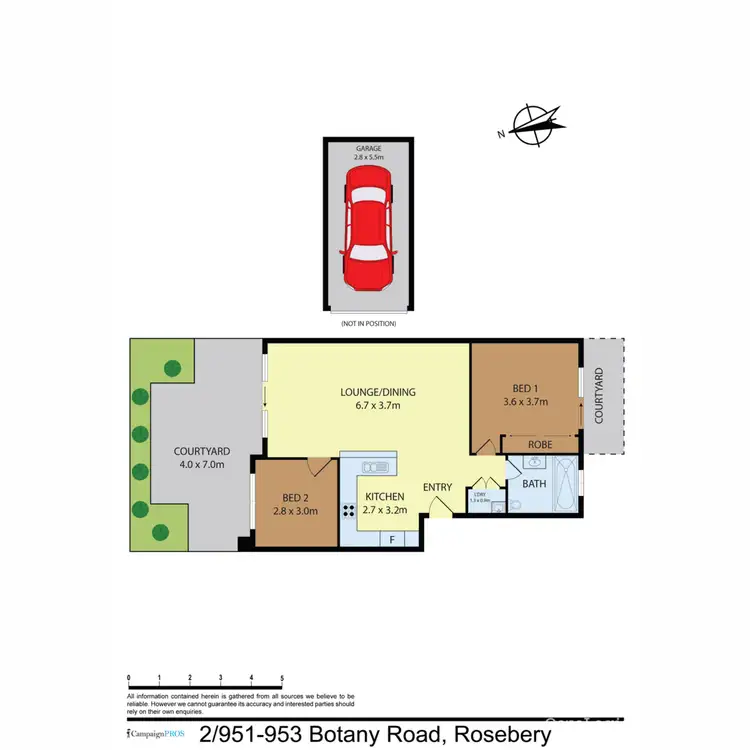 Floorplan of Homely apartment listing, 2/951 Botany Road, Rosebery NSW 2018