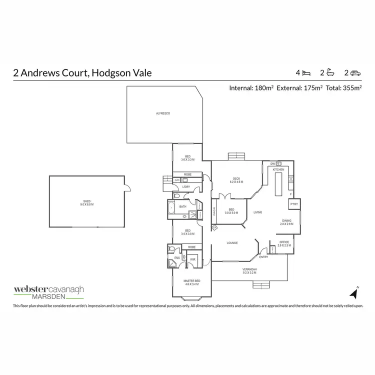 Floorplan of Homely house listing, 2 Andrews Court, Hodgson Vale QLD 4352