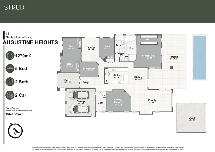 Floorplan of Homely house listing, 88 Santa Monica Drive, Augustine Heights QLD 4300