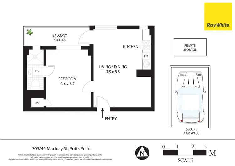 Floorplan of Homely apartment listing, 705/40 Macleay Street, Potts Point NSW 2011