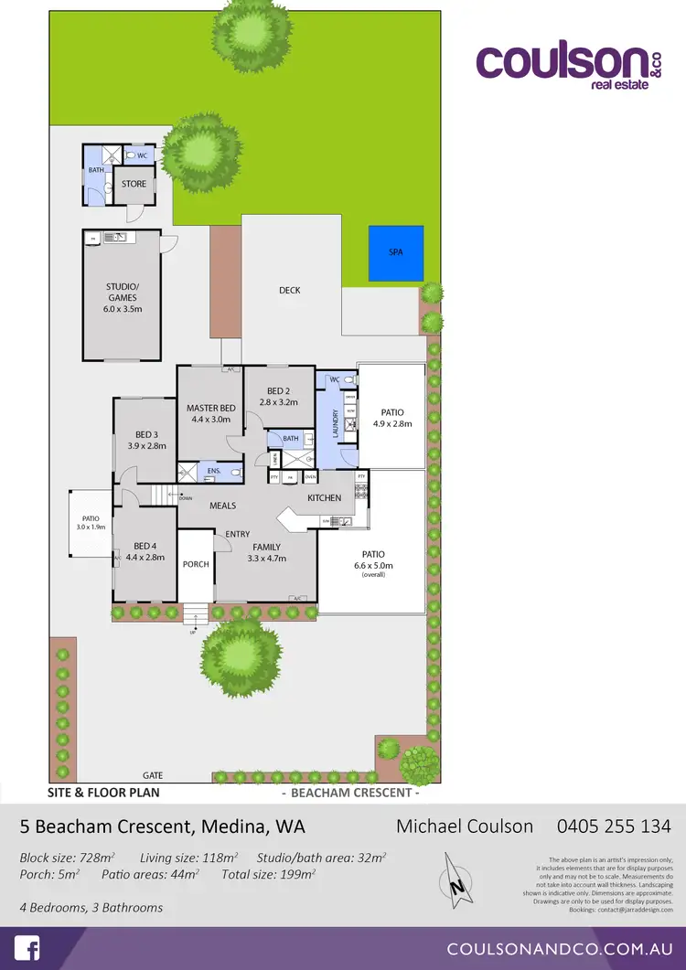 Floorplan of Homely house listing, 5 Beacham Crescent, Medina WA 6167