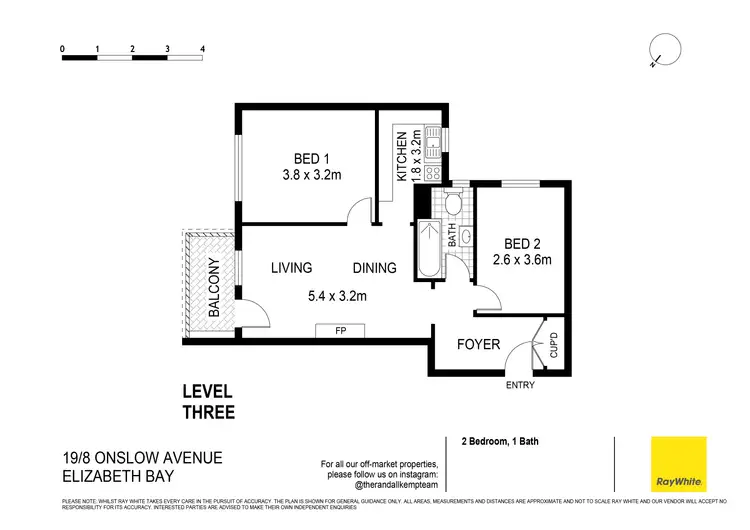 Floorplan of Homely apartment listing, 19/8 Onslow Avenue, Elizabeth Bay NSW 2011