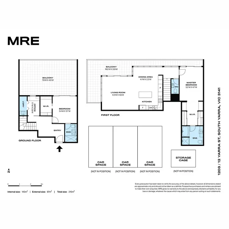 Floorplan of Homely apartment listing, 1203/12 Yarra Street, South Yarra VIC 3141
