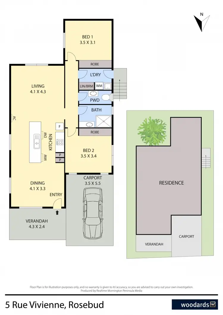 Floorplan of Homely unit listing, 5v/306 Jetty Road, Rosebud VIC 3939