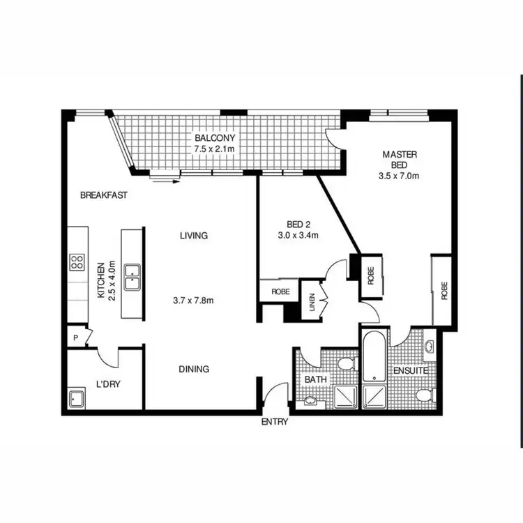 Floorplan of Homely apartment listing, 303/21 Cadigal Avenue, Pyrmont NSW 2009