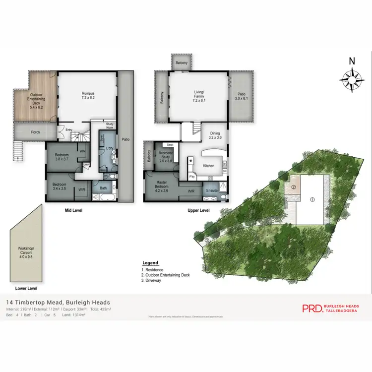 Floorplan of Homely house listing, 14 Timbertop Mead, Burleigh Heads QLD 4220