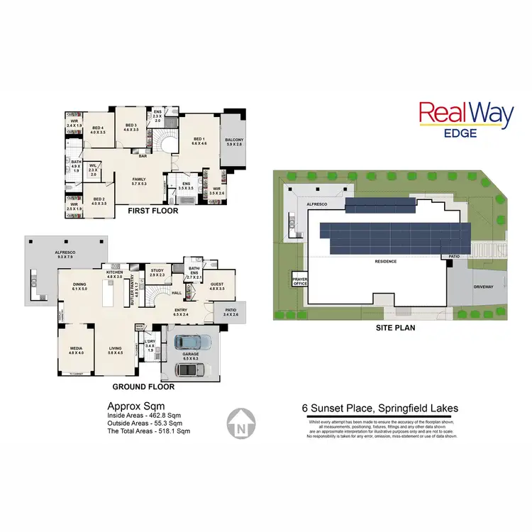 Floorplan of Homely house listing, 6 Sunset Place, Springfield Lakes QLD 4300