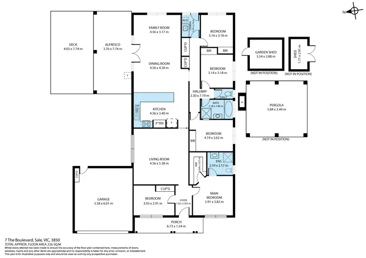 Floorplan of Homely house listing, 7 The Boulevard, Sale VIC 3850