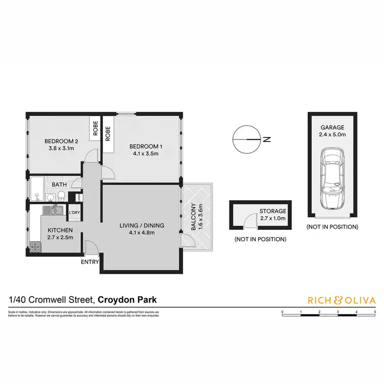 Floorplan of Homely apartment listing, 1/40 Cromwell Street, Croydon Park NSW 2133