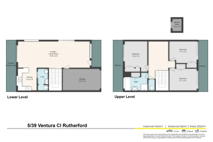 Floorplan of Homely unit listing, 5/39 Ventura Close, Rutherford NSW 2320