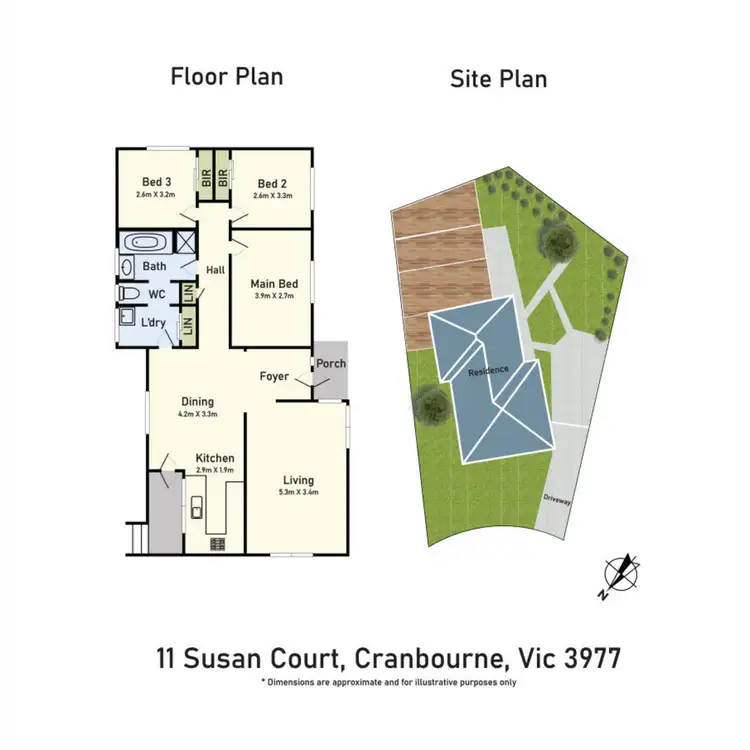 Floorplan of Homely house listing, 11 Susan Court, Cranbourne VIC 3977