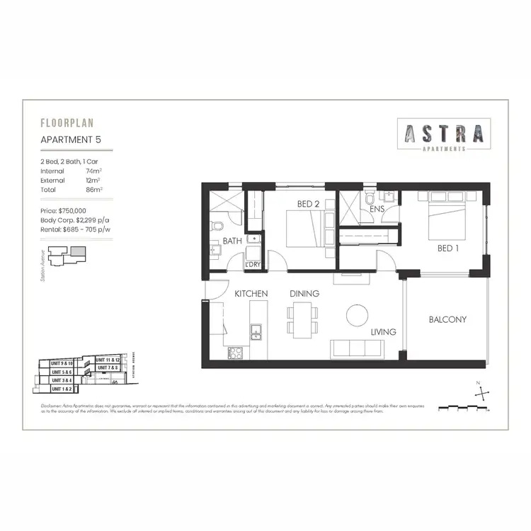 Floorplan of Homely apartment listing, 5/16 Station Avenue, Gaythorne QLD 4051
