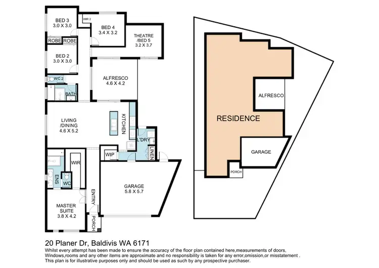 Floorplan of Homely house listing, 20 Planer Drive, Baldivis WA 6171