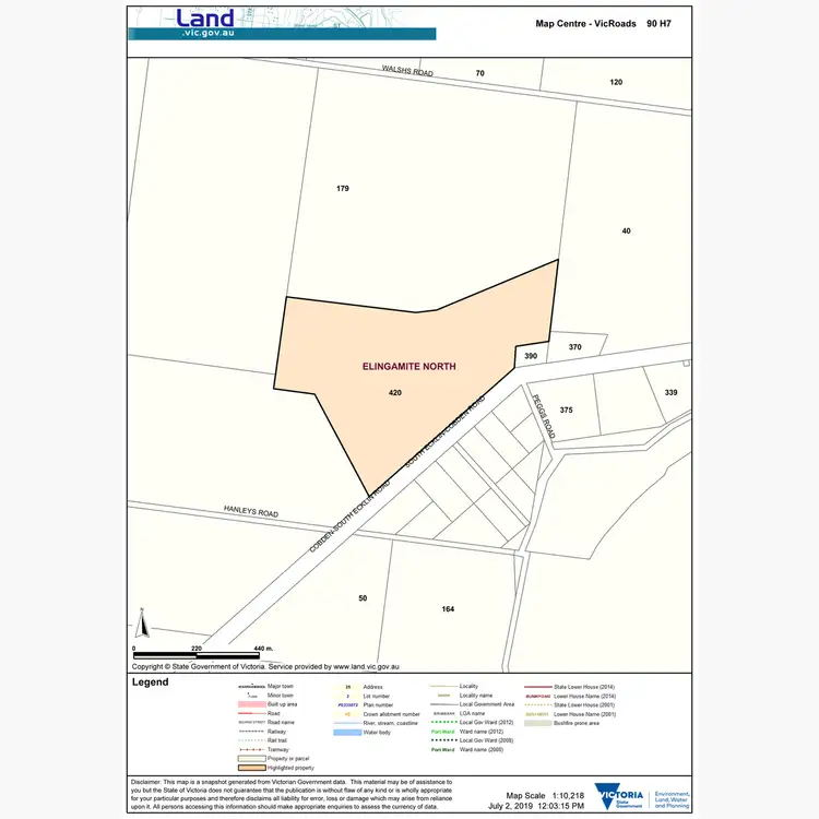 Floorplan of Homely rural property listing, 420 Cobden-South Ecklin Road, Elingamite North VIC 3266