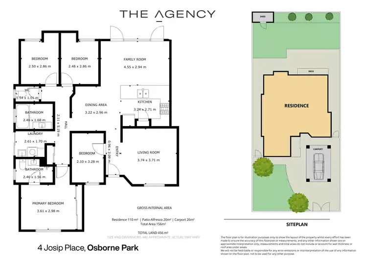 Floorplan of Homely house listing, 4 Josip Place, Osborne Park WA 6017