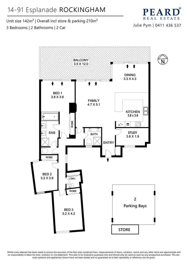 Floorplan of Homely apartment listing, 14/91 Esplanade, Rockingham WA 6168