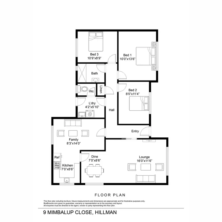 Floorplan of Homely house listing, 9 Mimbalup Close, Hillman WA 6168