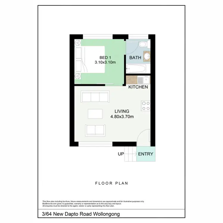 Floorplan of Homely unit listing, 3/64 New Dapto Road, Wollongong NSW 2500