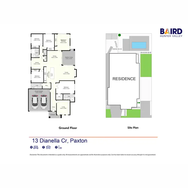 Floorplan of Homely house listing, 13 Dianella Crescent, Paxton NSW 2325