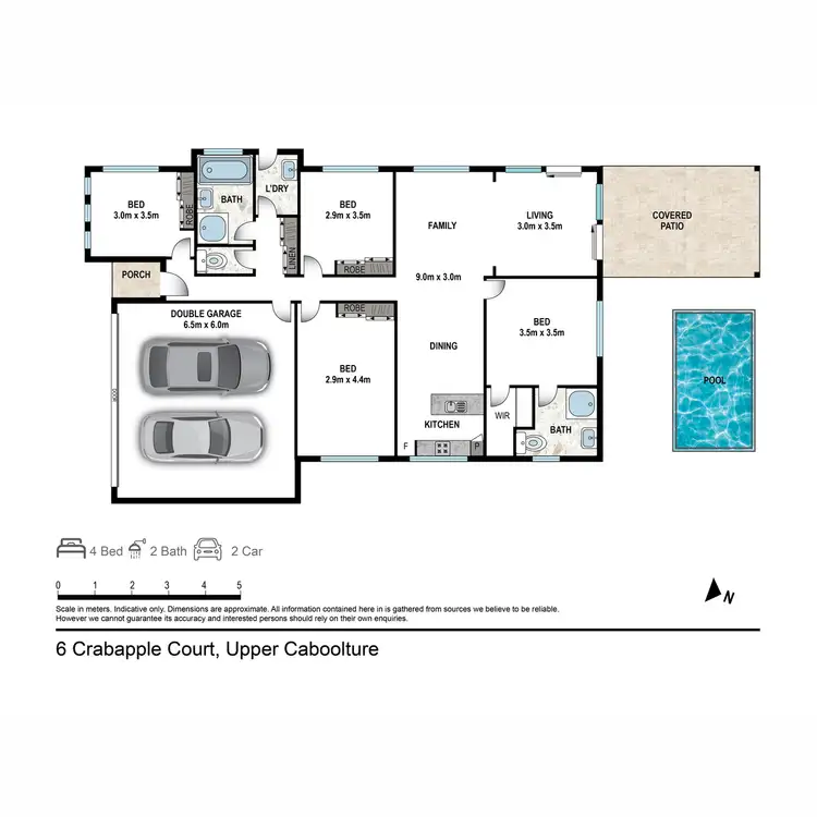 Floorplan of Homely house listing, 6 Crabapple Court, Upper Caboolture QLD 4510