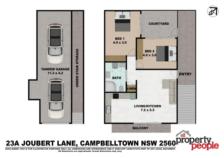 Floorplan of Homely other listing, 23A Joubert Lane, Campbelltown NSW 2560