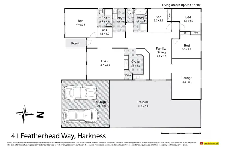 Floorplan of Homely house listing, 41 Featherhead Way, Harkness VIC 3337