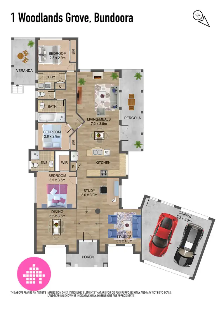 Floorplan of Homely house listing, 1 Woodlands Grove, Bundoora VIC 3083