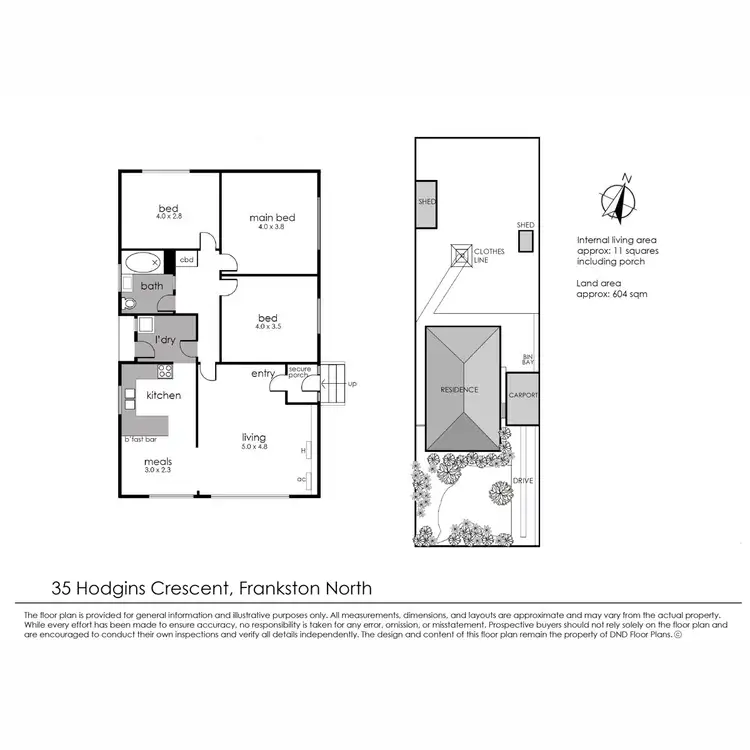 Floorplan of Homely house listing, 35 Hodgins Crescent, Frankston North VIC 3200