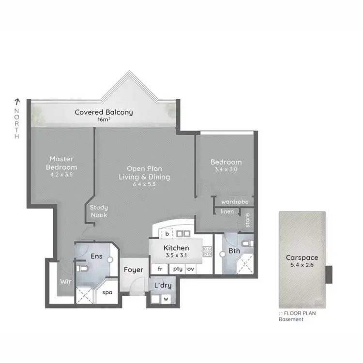 Floorplan of Homely apartment listing, 1603/5 Palm Avenue, Surfers Paradise QLD 4217