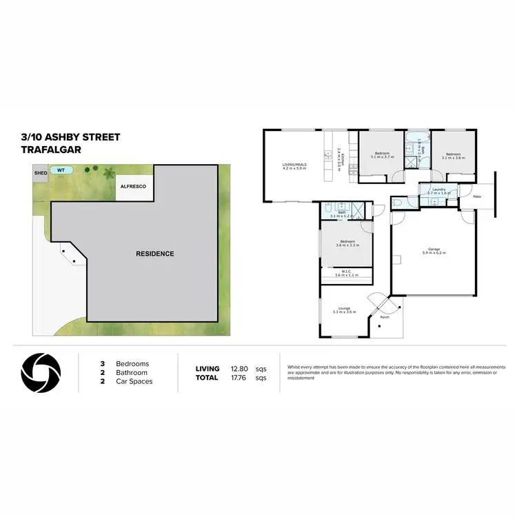 Floorplan of Homely townhouse listing, 3/10 Ashby Street, Trafalgar VIC 3824